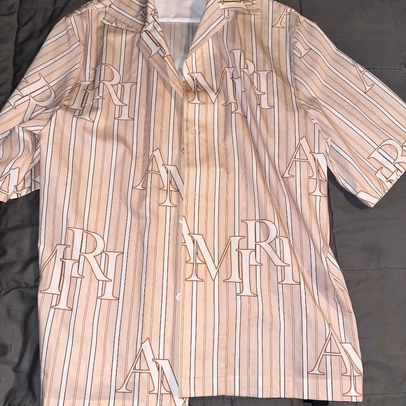 Amiri Striped Bowling Shirt